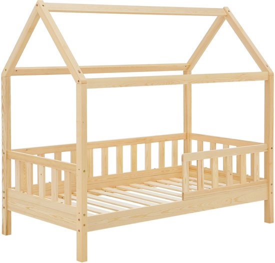 Lit enfant Marli - 90 x 200 cm - Couleur bois - Tiroirs de lit inclus