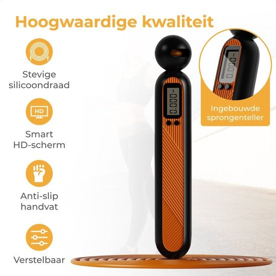 Nuvance - Corde à sauter sportive professionnelle avec compteur numérique - pour adultes et enfants - réglable - Corde à sauter - Speedrope