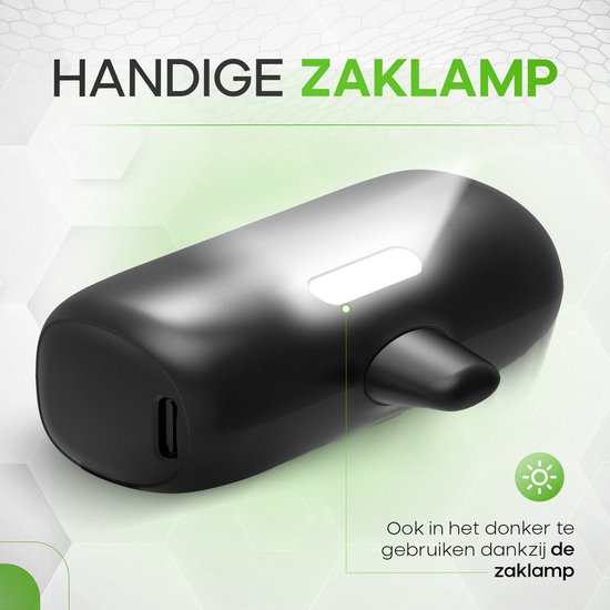 iSetchi Mini Powerbank 5000 mah - Taille compacte - Batterie externe - Câble intégré - Pack d'urgence - Câble Lightning - Affichage LED - Convient à l'iPhone - Noir