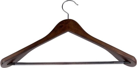 alpina Cintre bois - Cintre 1 pièce - épaules larges et antidérapant - 44 x 23.5 x 5.8 CM