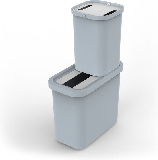 Joseph Joseph - GoRecycle - Poubelle de tri sélectif - Lot de 2 - 46 litres - Bleu