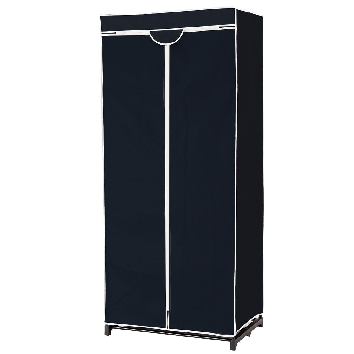 Armoire portative Coast - Tissu - 74 x 50 x 172 cm - Noir