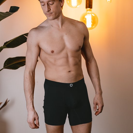 Boxer anti-transpiration Fibershirts - Bande anti-transpiration intégrée - MicroModal respirant - Anti-transpiration - Homme - Taille XL - Noir