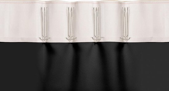 Larson - Rideau occultant tissé de luxe - crochets - brun chocolat - 150 x 250 cm - occultant & prêt-à-porter