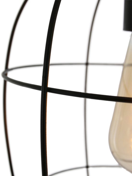 Suspension Minimalics 2705ZW – Noire, réglable de 35 cm à 185 cm, design scandinave, avec douille E27, de la marque Mexlite, fabriquée en métal, en plastique et avec des composants électroniques