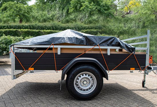 BLACK+DECKER Sangle d'arrimage avec Oproller 20 mètres - Incl. Sangle d'arrimage Oproller - Sangle d'arrimage - Corde de transport - Cordon élastique - avec parties réfléchissantes - Gestion du transport - Nylon/ Plastique - Orange/Noir