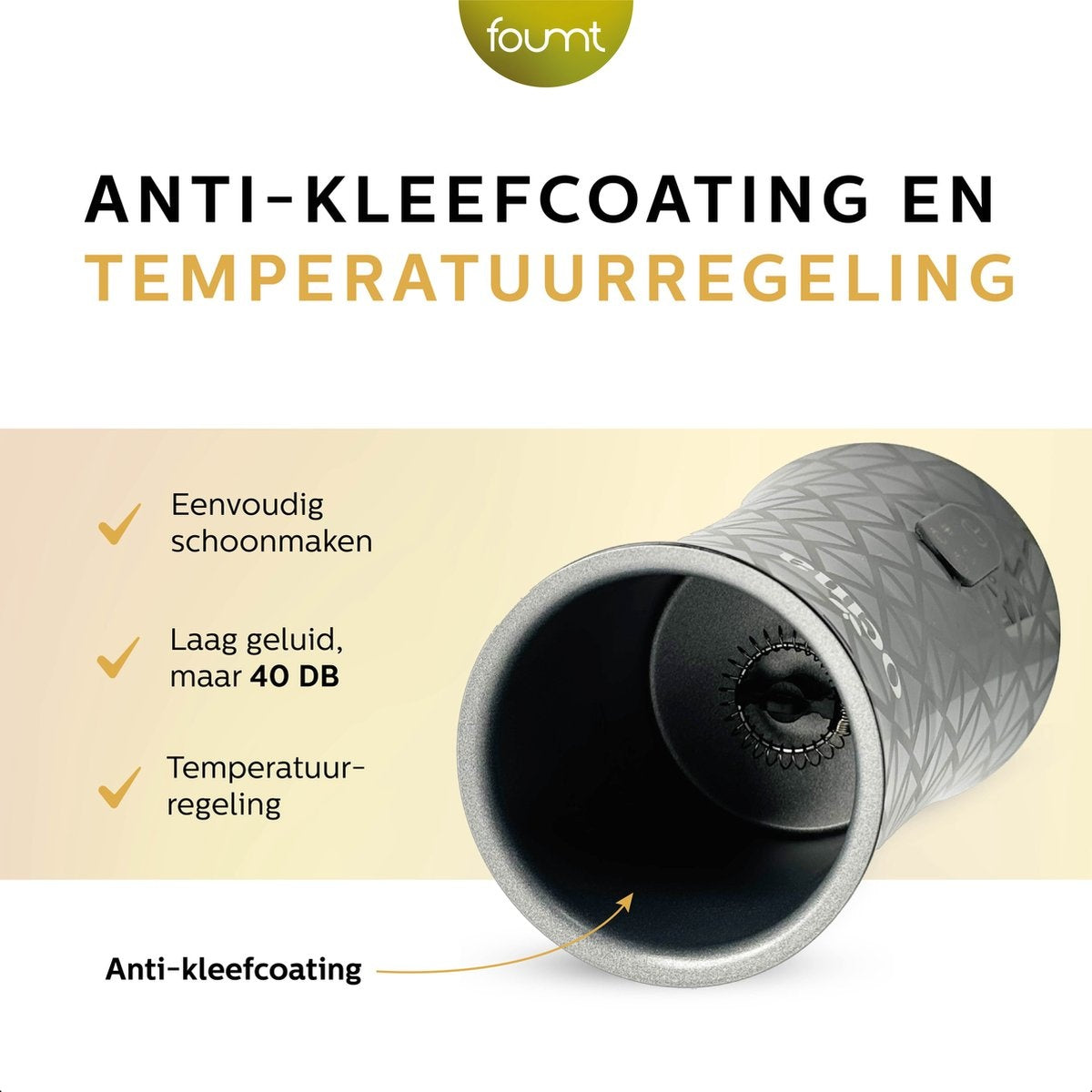 Ocina - Mousseur à lait petit - noir