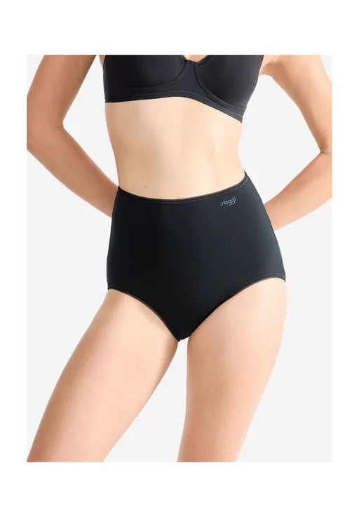 Sloggi - Slip Maxi Pure Comfort - 3 Packs & Taille XL - Avec un grand confort d'utilisation et une finition sans couture - Pour un usage quotidien - Blanc Mélange de Coton