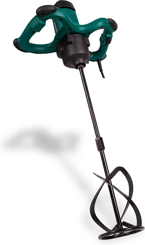 VONROC Mélangeur de peinture / ciment - 1800W - 2 vitesses - 3m de câble en caoutchouc - Agitateur inclus 140x600MM