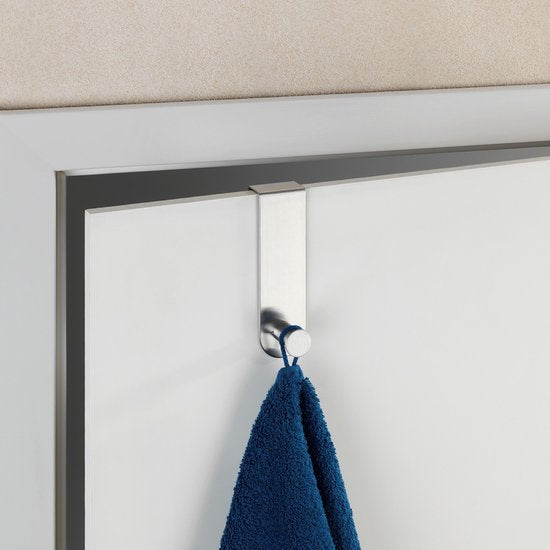 Wenko Porte-manteau pour porte à recouvrement, 1 crochet - 23249100 - Installation sans perçage, adapté aux portes à recouvrement