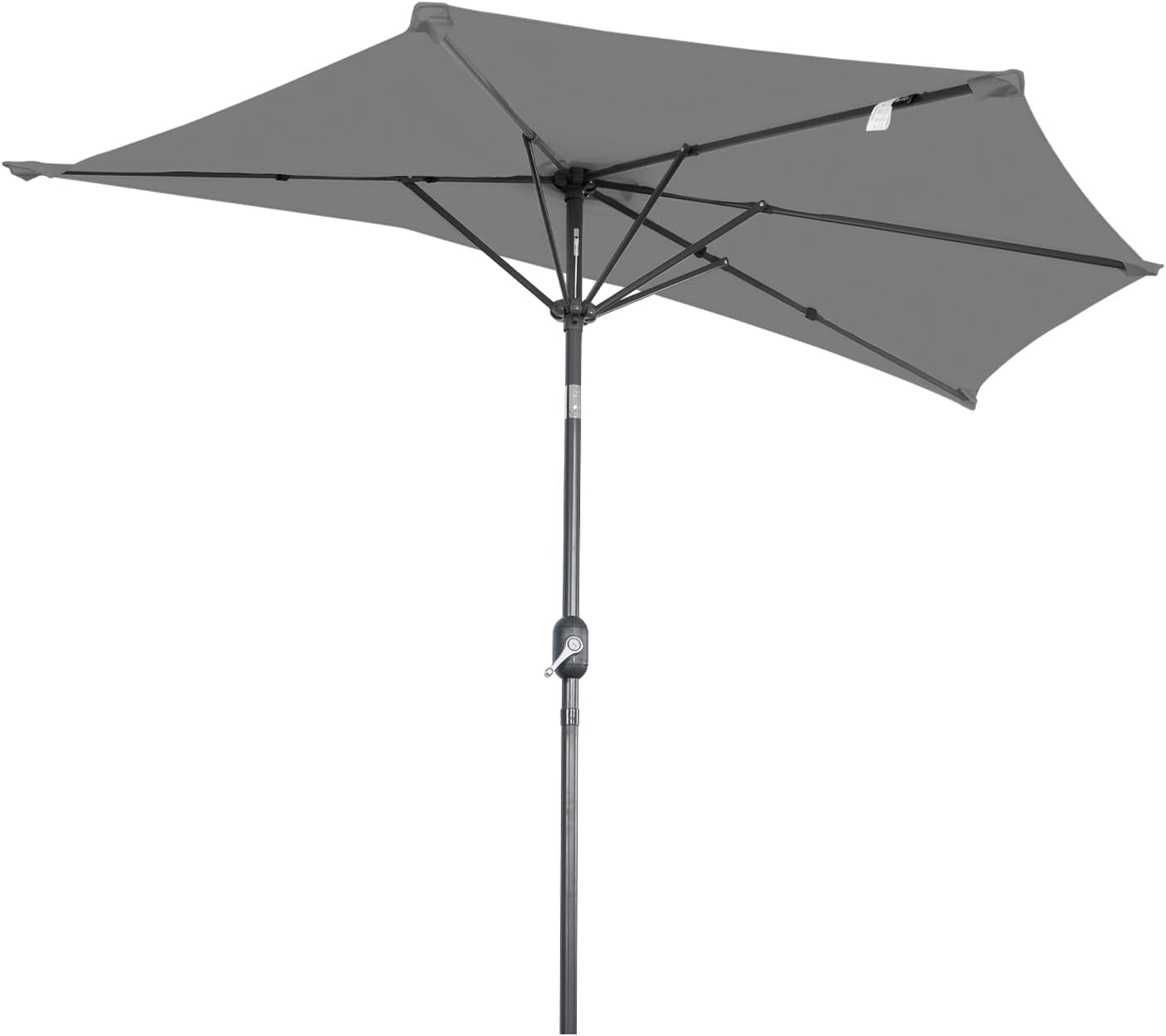 Angel Living Parasol de balcon - Semi-circulaire - 245 x 120 cm - Gris