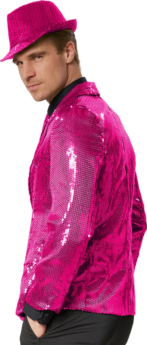 Dressforfun - Manteau à paillettes pour homme - Manteau de carnaval et de fête - Taille L