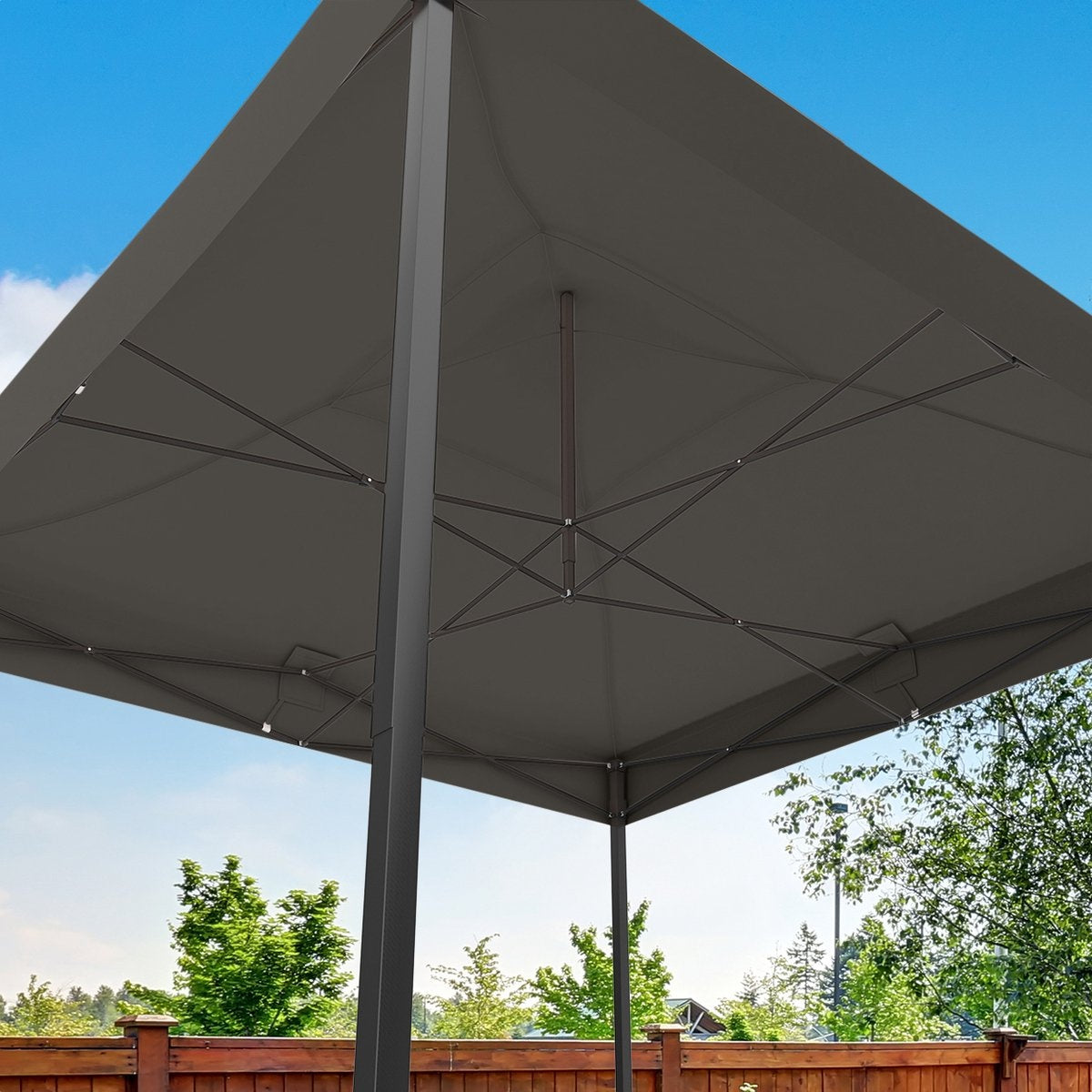 Chapiteau de jardin LifeGoods - 3x6 m - Pliable - Etanche - Parois - Sac de transport à roulettes - Anthracite