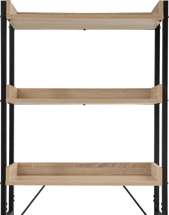 tectake Etagère de salle de bain Seattle 67 x 25 x 165,5 cm Bois clair industriel, chêne Sonoma - 404864