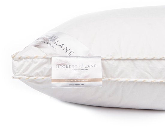 Oreiller Heckettlane - Oreiller carré garni de plumes et de duvet - Oreiller rafraîchissant - 60 x 70 cm - Pour les personnes dormant sur le dos, sur le côté ou sur le ventre - 1 pièce