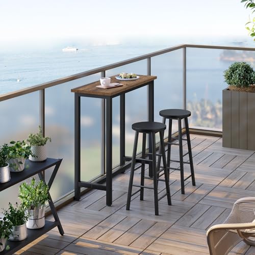 Woltu 6-Drawer Bookcase with Doors - Rustic Brown - 59,6 x 29 x 91 cm - Meuble de rangement avec 6 compartiments pour le salon, le bureau et la chambre à coucher