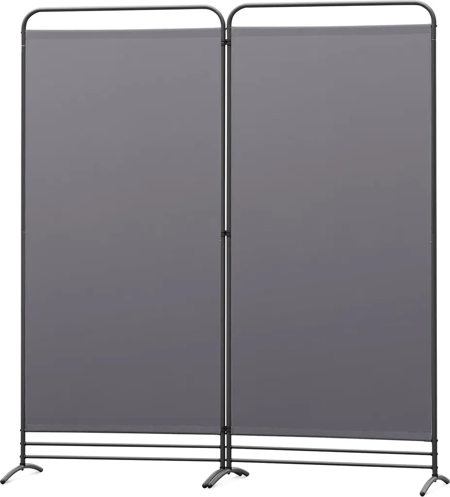 Paravent Angel Living - 2 panneaux - 162 x 180 cm - Pliable - Gris