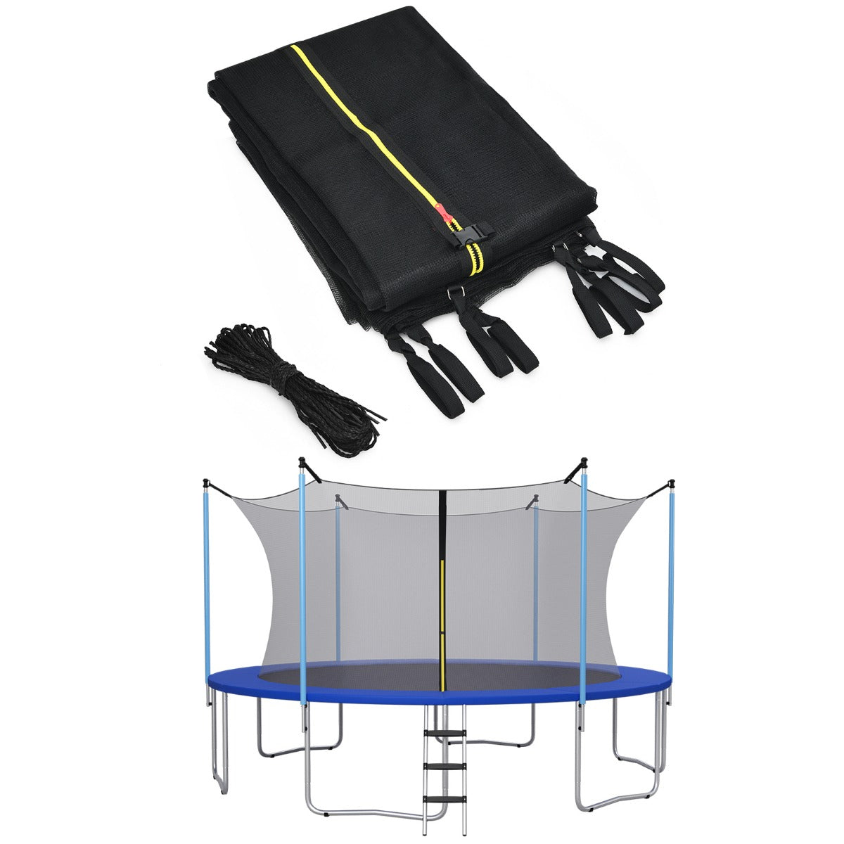 Filet de sécurité Coast pour trampoline Ø487 cm x 180 cm - Noir