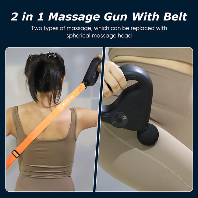 Pistolet de massage avec sangle - Gris, 0,5 kg, 25 cm x 7 cm x 5 cm