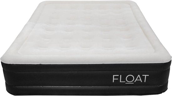 FLOAT NimbusRest - Matelas gonflable 2 personnes avec pompe électrique intégrée - < 3 min de gonflage rapide - 198 x 152 x 38 cm - Matelas gonflable autogonflant 2 personnes - Lit d'appoint Queen