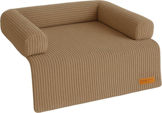 By Cee Cee Original Dog Rug Bench - Panier pour chien - Premium - Entièrement dézippable - Tissu côtelé - Marron - 120x90 - Taille L