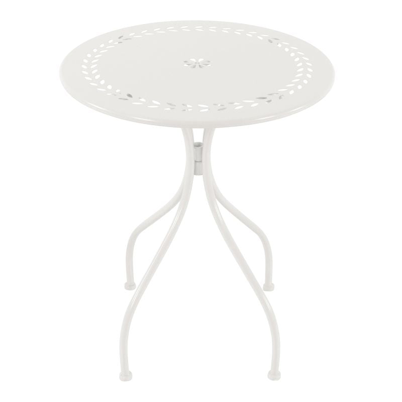 Table de bistrot AXI Marilou 60 x 60 x 74,5 cm - Ronde - Blanche - Table de jardin et de balcon en métal