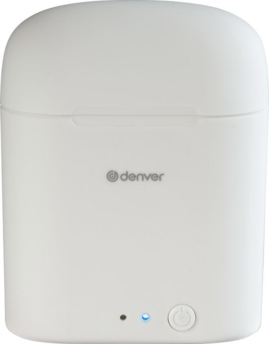 Denver TWE-46 - Earbuds - Wireless - Draadloos Oordopjes - Bluetooth - met oplaad case - handsfree - sporten - headset - In-ear - Bluetooth 5.0 - Wit