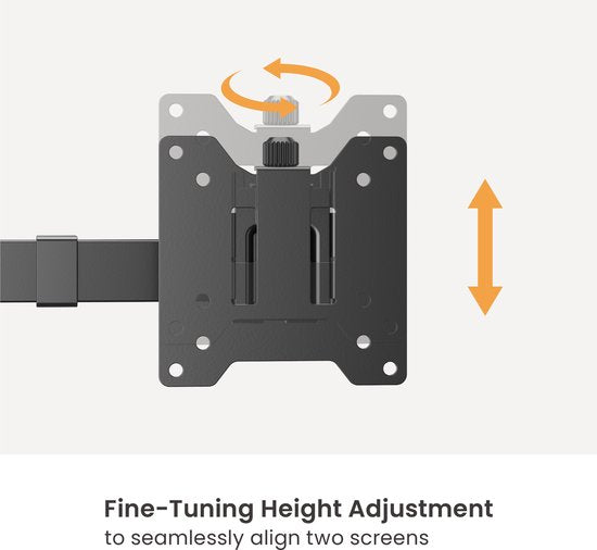 DMV Gaming - Bras pour moniteur - Bras pour moniteur robuste - max 20kg - max 49 pouces - 2 moniteurs