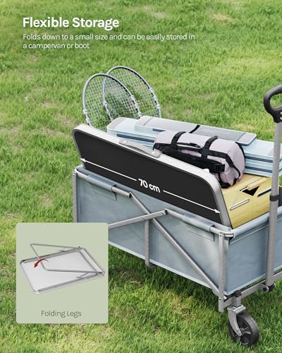 Table de camping pliable Woltu Aluminium et MDF Noir 70 x 60 x 50 cm