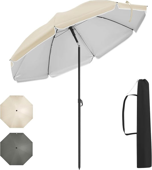 WOLTU GSS0007be01 Parasol de balcon 135 cm - UPF 50+ - Réglable en hauteur et inclinable à 35 degrés - Beige
