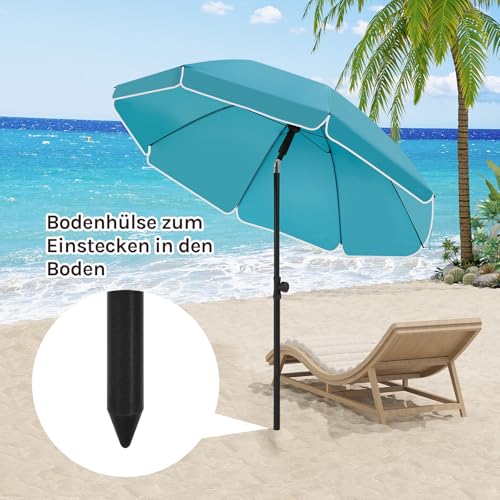 Woltu Parasol de jardin inclinable et réglable en hauteur - Anti-UV - Sac de rangement inclus