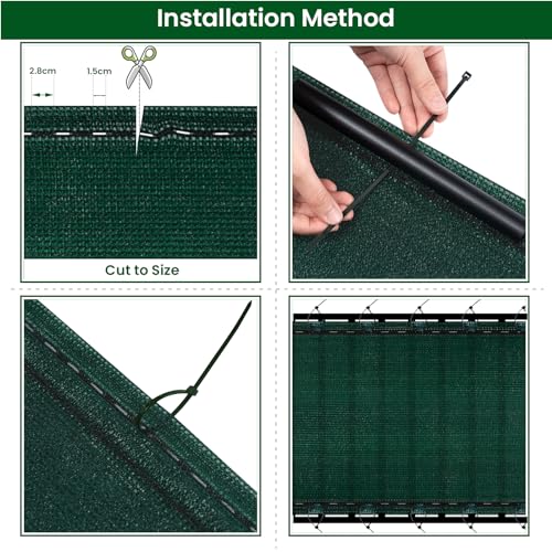 Brise-vue Woltu 1,8 x 15 m vert - Brise-vue HDPE résistant aux intempéries pour le jardin et le balcon