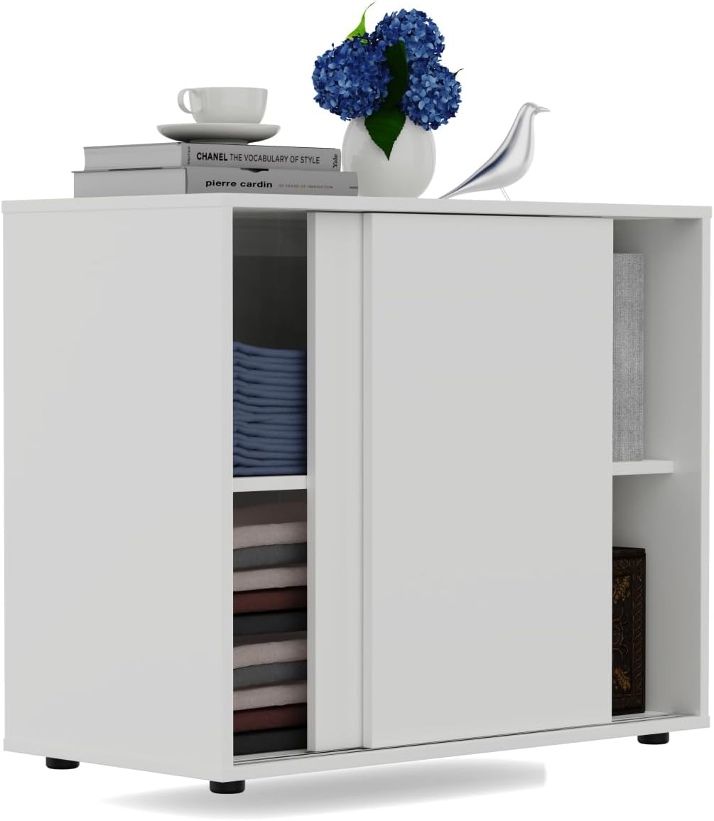 VDD Wandschrank - 80 x 40 x 65 cm - Buffet / Meuble de rangement - Blanc