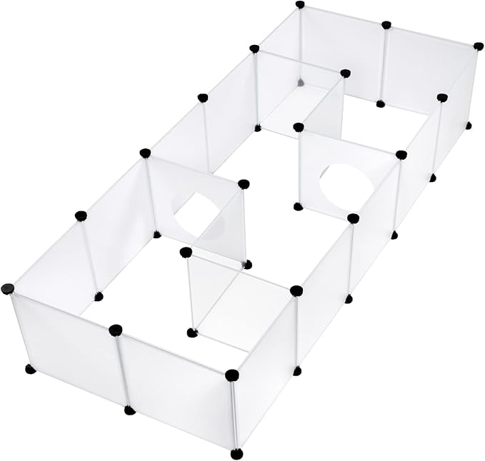 EUGAD Enclos pour lapin - enclos pour petits animaux - 175x75x35cm