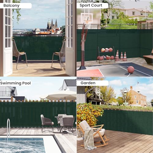 Brise-vue Woltu 1,8 x 15 m vert - Brise-vue HDPE résistant aux intempéries pour le jardin et le balcon