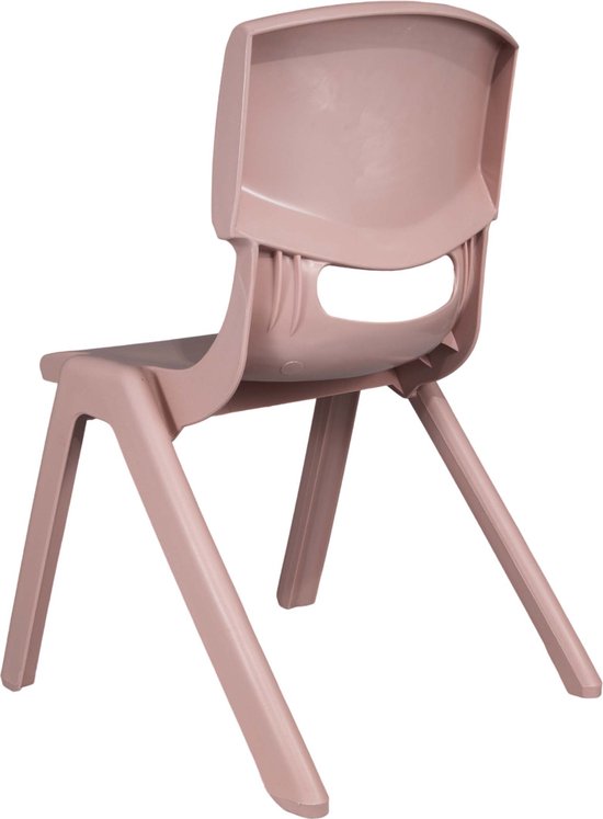 Chaise haute en plastique rose pastel