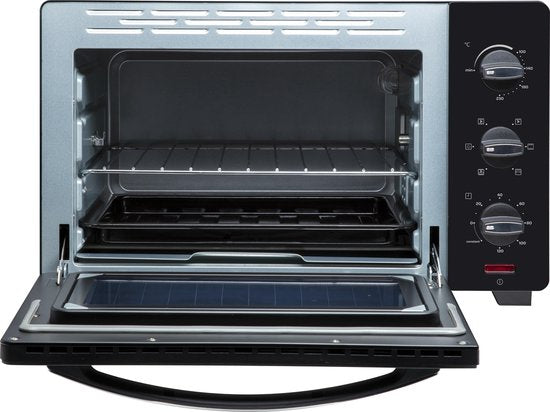 Four autonome Inventum OV307B - 30 L - Chaleur tournante - Broche rotative - 100-230 °C - 5 modes de cuisson - Noir