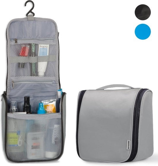 TRVLMORE Trousse de toilette - Suspension avec crochet - Unisexe - Gris