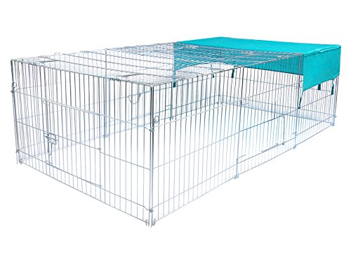 EUGAD Recinto Libero Lapin Run - Métal galvanisé - 180 x 120 x 60 cm