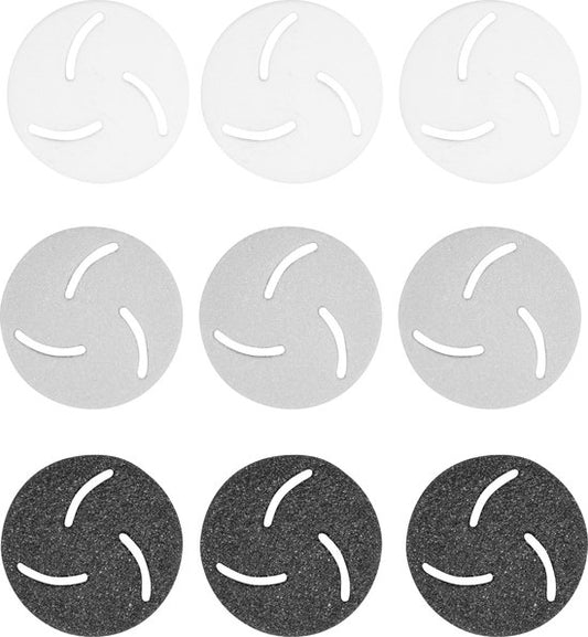 Nuvance - Disques éliminateurs de callosités 9 pièces - Universel - Convient aux éliminateurs de callosités électriques - 3 têtes de ponçage différentes