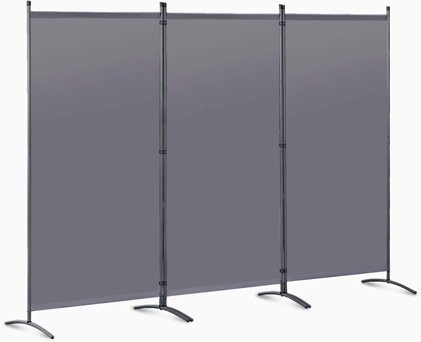Angel Living Paravent - 3 Panneaux - 243 x 170 cm - Gris