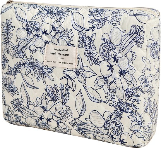 Skycases Travel Essentials - Trousse de maquillage 3 pièces - Coton écologique - Organisateurs floraux matelassés - Spacieuse, durable et idéale pour les voyages