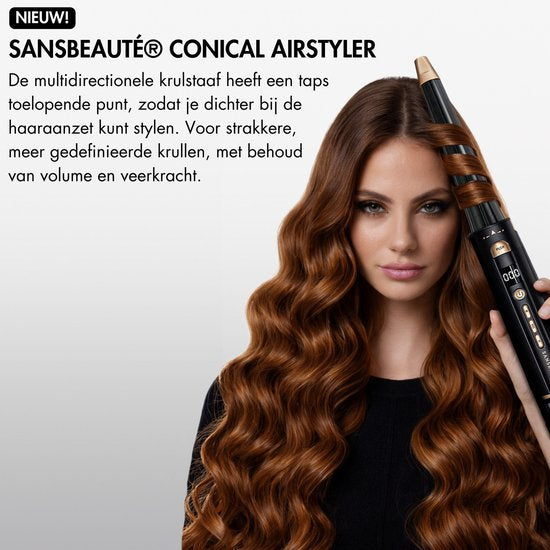 Sansbeauté® 9-in-1 Airstyler with Diffuser - Multistyler - Brosse sèche-cheveux cheveux courts - Boucleur - Styler les cheveux - Sèche-cheveux - Brosse chauffante - Brosse à boucler - Fer à boucler - Lisseur de cheveux - Brosse de coiffure - 5 en 1 Hairst