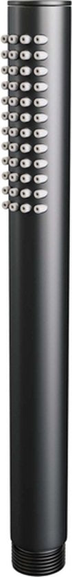 Ensemble de douche Brauer Built-up Round Black 20cm Mitigeur thermostatique Douche de pluie Support douche à main