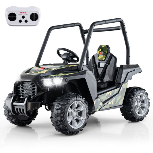 Coast - 24V Buggy Vehicle - RC & Double Spring Suspension - Large Kids Car - PP/Metal - Camouflage