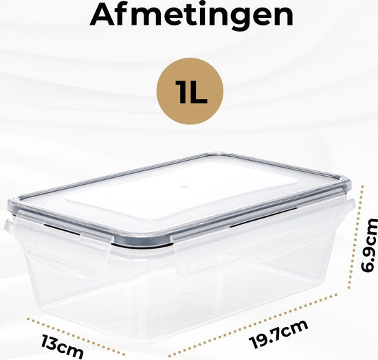 Stosh Freshness Trays - Plateaux pour la préparation des repas - Plateaux pour la congélation - 5 pièces - 1L - Plastique - Sans BPA