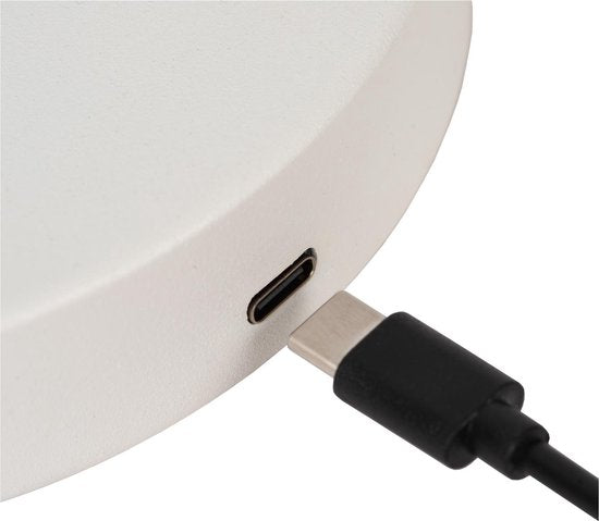 Lucide STIRLING - Lampadaire rechargeable - Batterie - LED à 3 niveaux de réglage de l'intensité - 1x3 W 2700 K - Blanc