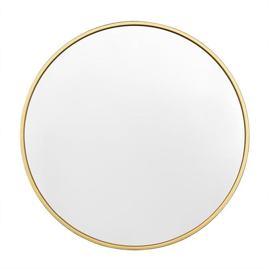 WOLTU MB6094gd04 - miroir mural rond éclairé - 71 cm - cadre métal doré