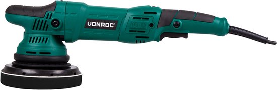 VONROC - Polisseuse excentrique double action - 1050 W & 150 mm - équipée d'un système électronique de démarrage progressif et de vitesse constante - pour voiture et bateau - plastique noir et bleu