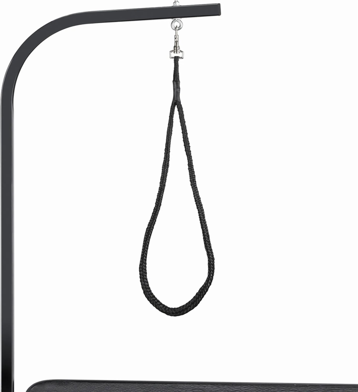 Yaheetech Table de toilettage pliante - équipée d'un support réglable en hauteur, d'une sangle de transport amovible et d'un plan de travail antidérapant - pour chiens et chats - métal noir et cuir PU - 80,5 x 46 x 76 cm